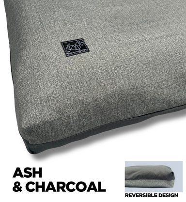 The Muttress Dog Bed in Ash & Charcoal