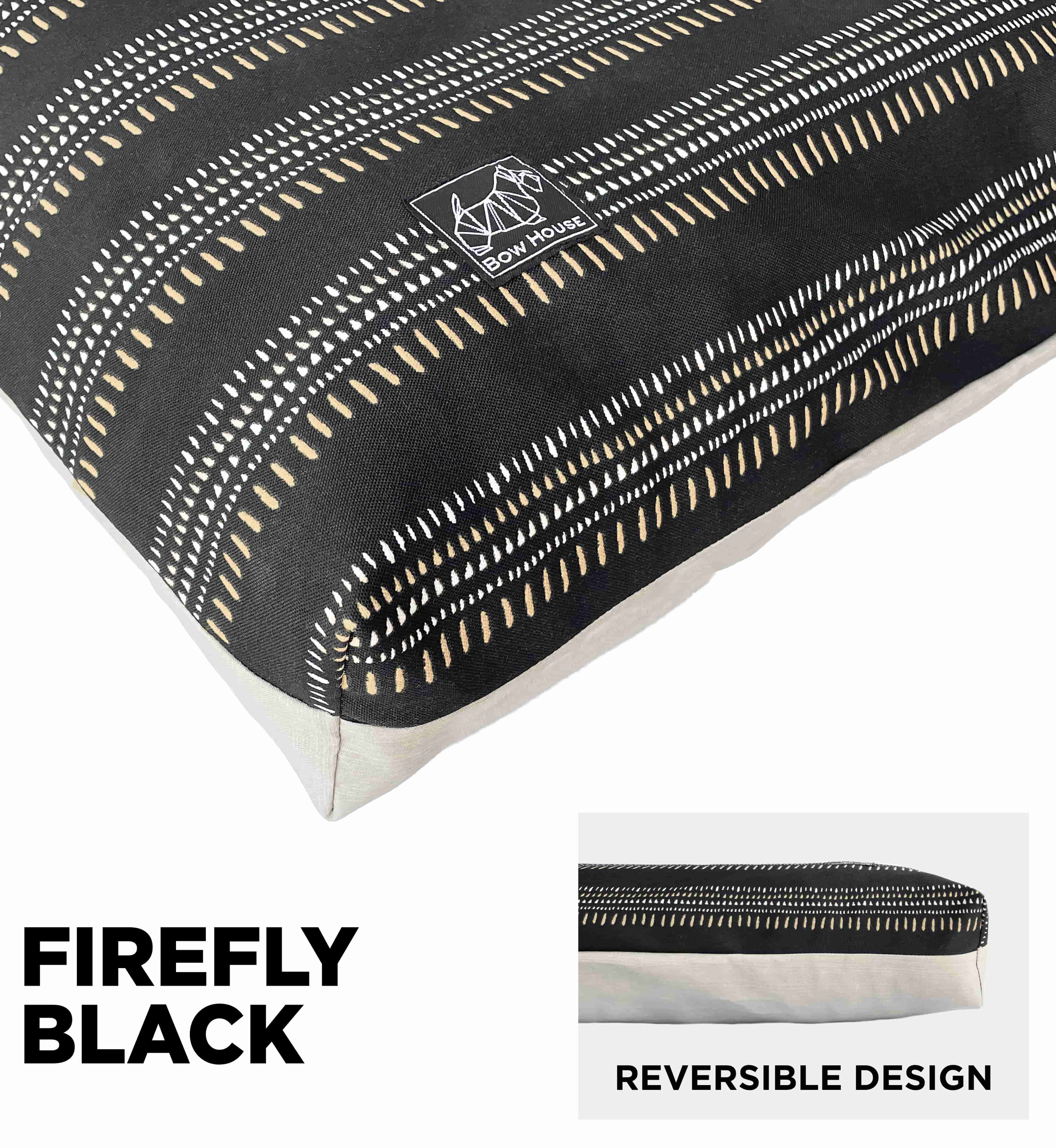 The Muttress Dog Bed in Firefly Black